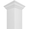 Ekena Millwork Craftsman Classic Square Non-Tapered, Smooth PVC Column, Crown Capital & Crown Base CC0810ENPCRCR